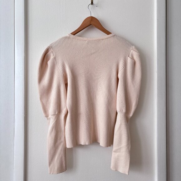 Jonathan Simkhai Levy Ribbed Puff Shoulder Sweater - Picture 6 of 7